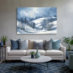extra large winter landscape wall art for modern living room
