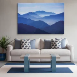 extra large blue ridge mountains wall art painting for sitting room