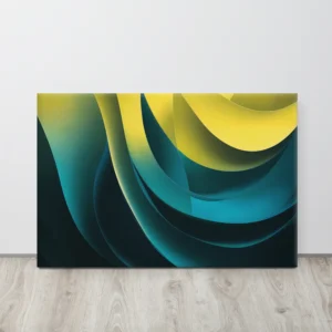 Dynamic Blue to Yellow Gradient Canvas Wall Art large and extra large