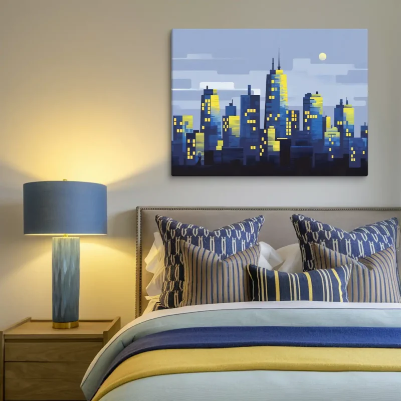 cityscape wall art bedroom