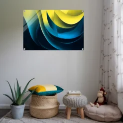 Kids room vibrant wave acrylic wall decor