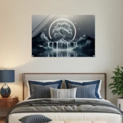Mystical Ring & Waterfall Acrylic Wall Art Print - Image 3
