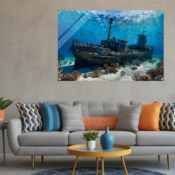extra large deep sea acrylic wall decor modern living room
