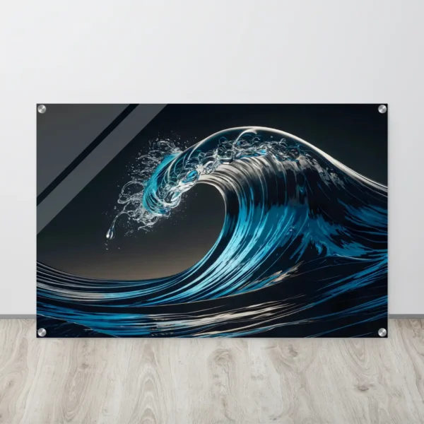 Dynamic Ocean Wave Curl Acrylic Wall Art Print