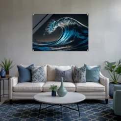 Dynamic Ocean Wave Curl Acrylic Wall Art - Image 8