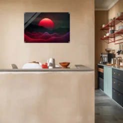 Abstract Sunrise acrylic art- kitchen wall decor