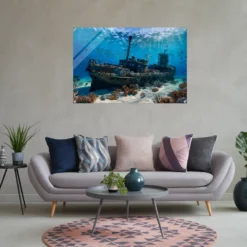 Ocean depths large acrylic wall art for living room