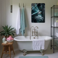 Bathroom wall art-agleam anisoptera acrylic