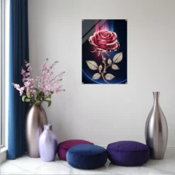 An interior setting showcasing our shining rose wall hanging