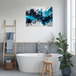 Splash metal wall hanging modern bathroom