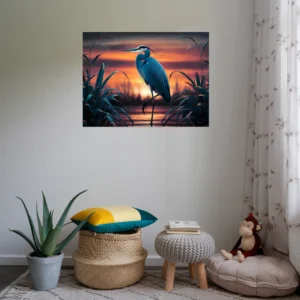 Lone bird wall art kids room wall decor