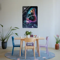 Dining room featuring our radiant floral butterfly wall art