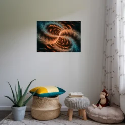 Galaxy artwork children's room wall decor