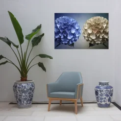 Hydrangea flower wall hanging lounge room
