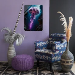 Luminous Jellyfish acrylic wall art indoor porch room