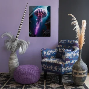 Luminous Jellyfish acrylic wall art indoor porch room
