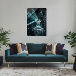 Radiant dragonfly living room acrylic wall hanging