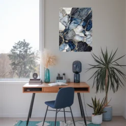 Study room marble wall decor
