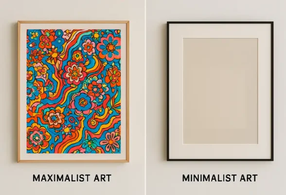 Minimalist vs Maximalist wall art differences guide