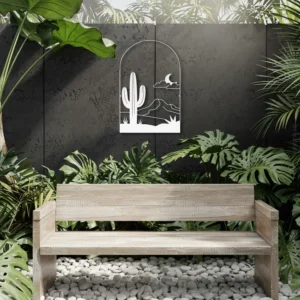 Desert moonlight weatherproof metal wall art exterior -patio