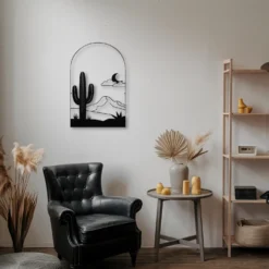 Desert moonlight metal wall art living room