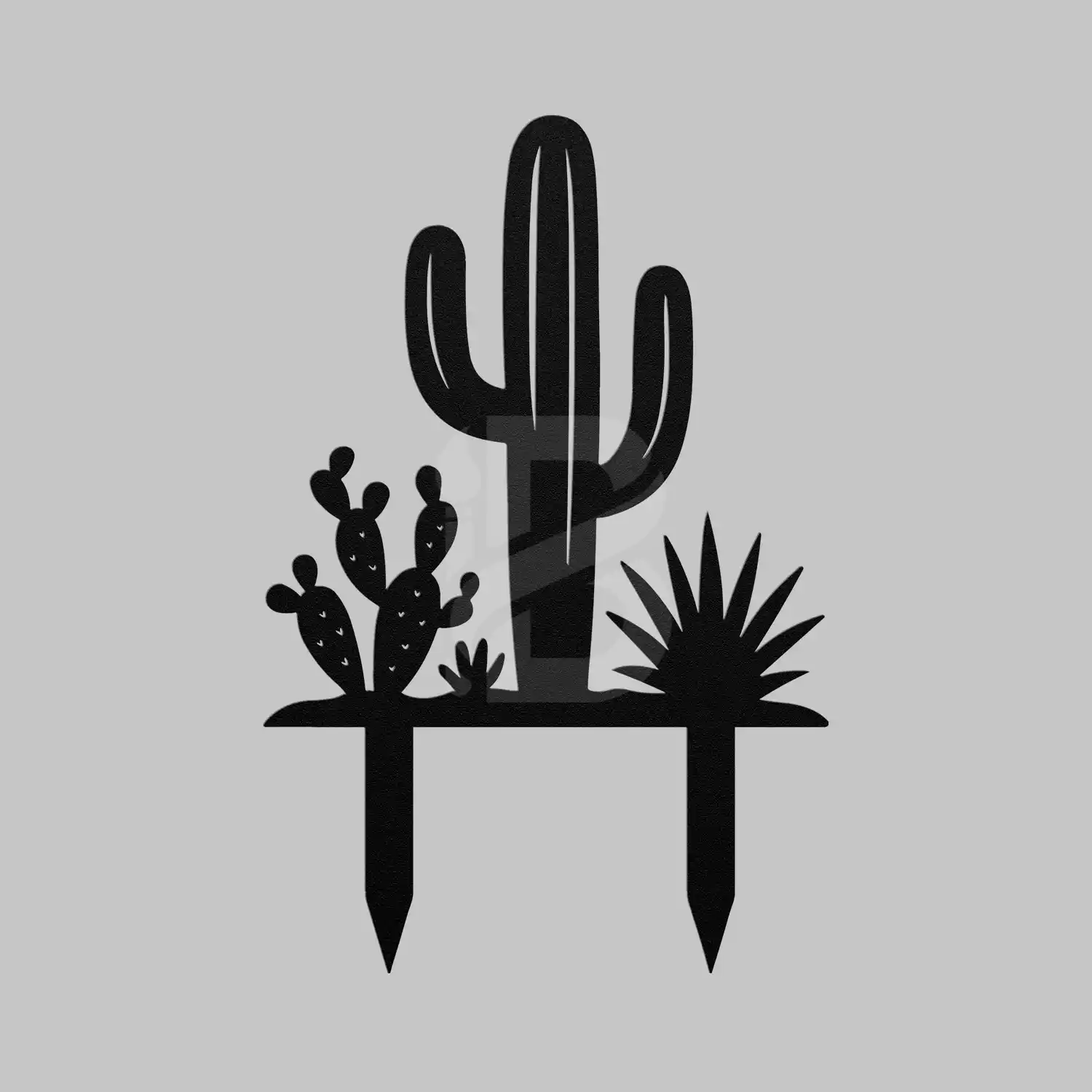 Metal saguaro cactus yard art bruzzen