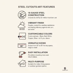 Steel Cutout Metal Wall Art & Signs Unique Features