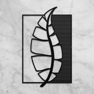 Contemporary Geometric Leaf Metal Wall Art indoor outdoor decor