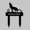 Custom Name Metal Wolf Yard Sign-weatherproof steel outdoor decor
