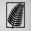Large tropical fern leaf metal wall art for indoor and outdoor