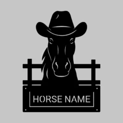 Personalized Metal Horse Name Stall Plate Sign Ranch, Barn Decor