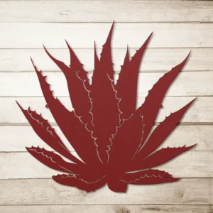 Red metallic agave yard art fence patio lawn garden