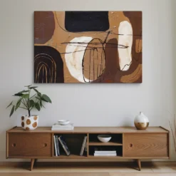 32x48 Canvas Large Earthbound Forms Wall Art Minimalist Room