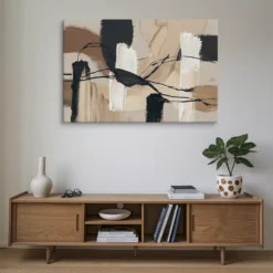 32x48 canvas Abstract Earthy Artwork Neutral Decor