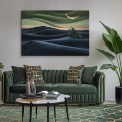 40x60 Canvas Surreal Twilight Landscape Canvas Wall Art Luxurious Modern Living