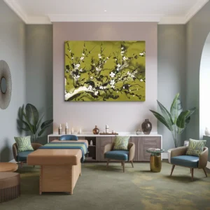 Meditative Zen Cherry Blossom Canvas Art Spa Room Wall Decor