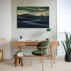 Peaceful Twilight Landscape Canvas Wall Art Reading Nook