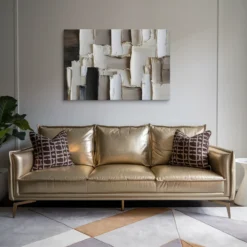 Textured brush strokes Abstract neutral wall art modern sitting room