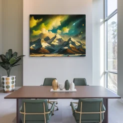 XL Cosmic Mountain Range Canvas Office Wall Art