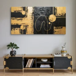 30x60 Canvas Thin Horizontal Modern Opulence Abstract Wall Art