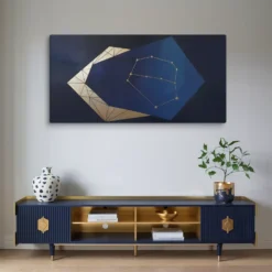 30x60 Horizontal Canvas Stellar Geometry Wall Art