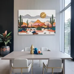 Abstract Desert Canvas Print Office Wall Art