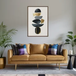 Abstract Geometric Shapes Canvas Art Modern Living Room Decor