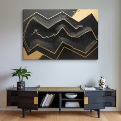 Abstract Topographic Art Extra Large Horizontal Canvas
