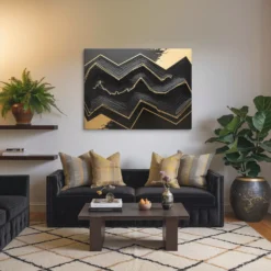 Abstract Topographic Wall Art Modern Living Room Decor