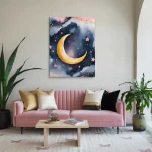 Celestial Dreamscape Tall Vertical Canvas Living Room Wall Decor