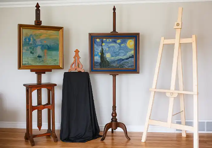 Easel Displays for Art and Photos No Hanging