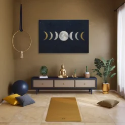 Lunar Passage Canvas Print: Meditation Room and Yoga Studio Wall Decor