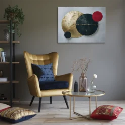 Minimalist Abstract Circle Canvas Print Lounge Room Wall Decor