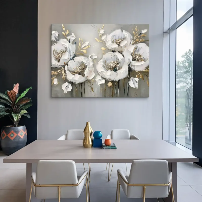 Opulent Bloom Canvas Office Wall Hanging